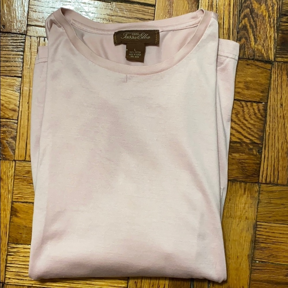 Tasso Elba dusty rose tee shirt size: L